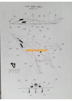 FLY MODEL (124) - F-117 A "NIGHT HAWK"