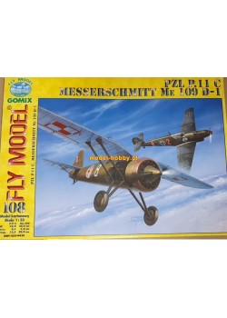 FLY MODEL (108) - PZL P-11C i Messerschmitt Me 109 D-1