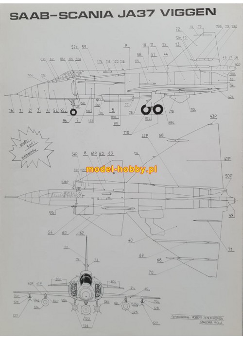 FLY MODEL (041) - Saab J-37 "VIGGEN"