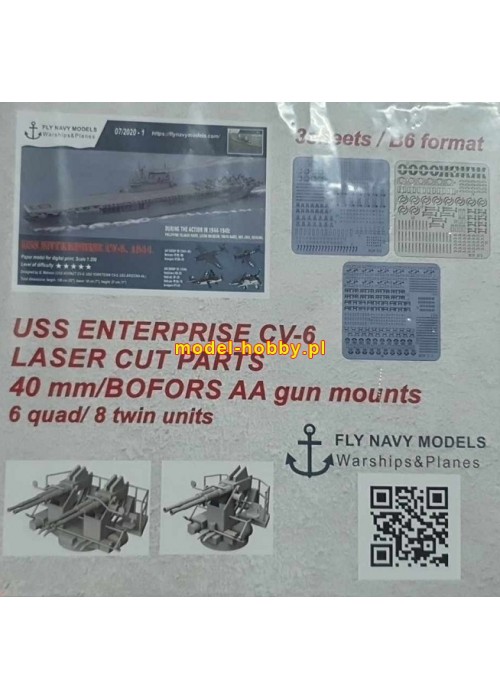 USS Enterprise - zestaw detali uzbrojenia (bofors 40mm)