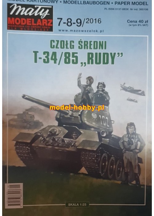 2016/7-8-9 - T-34/85 RUDY + szkielet