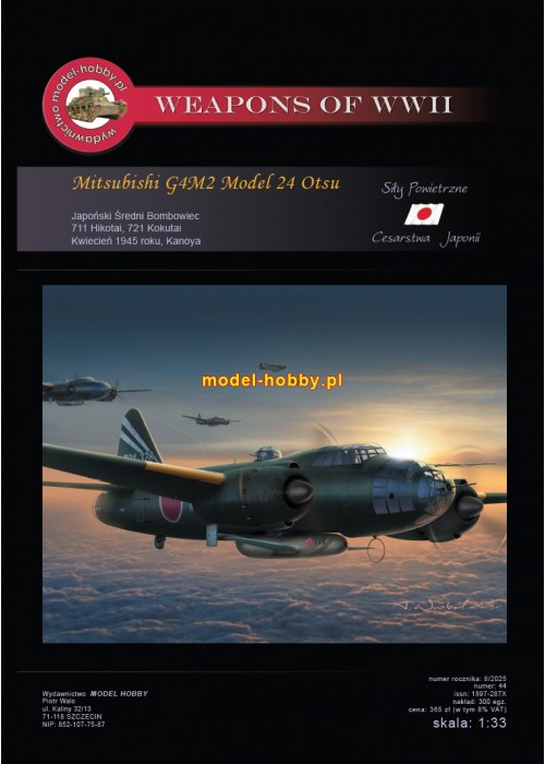 Mitsubishi G4M2 Model 24 Otsu + Ohka Model 11 i oszklenie kabiny plus szkielet Mitsubishi G4M2 Model 24 Otsu + Ohka Model 11 i oszklenie kabiny plus szkielet