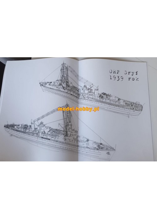 ORP Gryf (1939) i szkielet wyciety laserem ORP Gryf (1939) i szkielet wyciety laserem