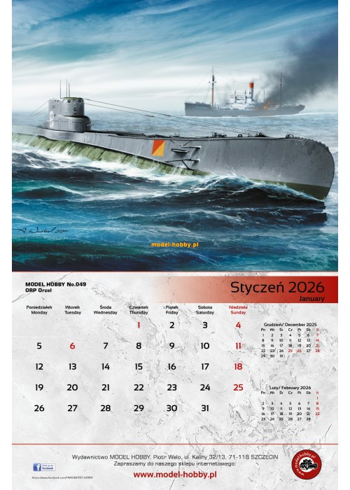 Kalendarz 2026 (BIAŁY)