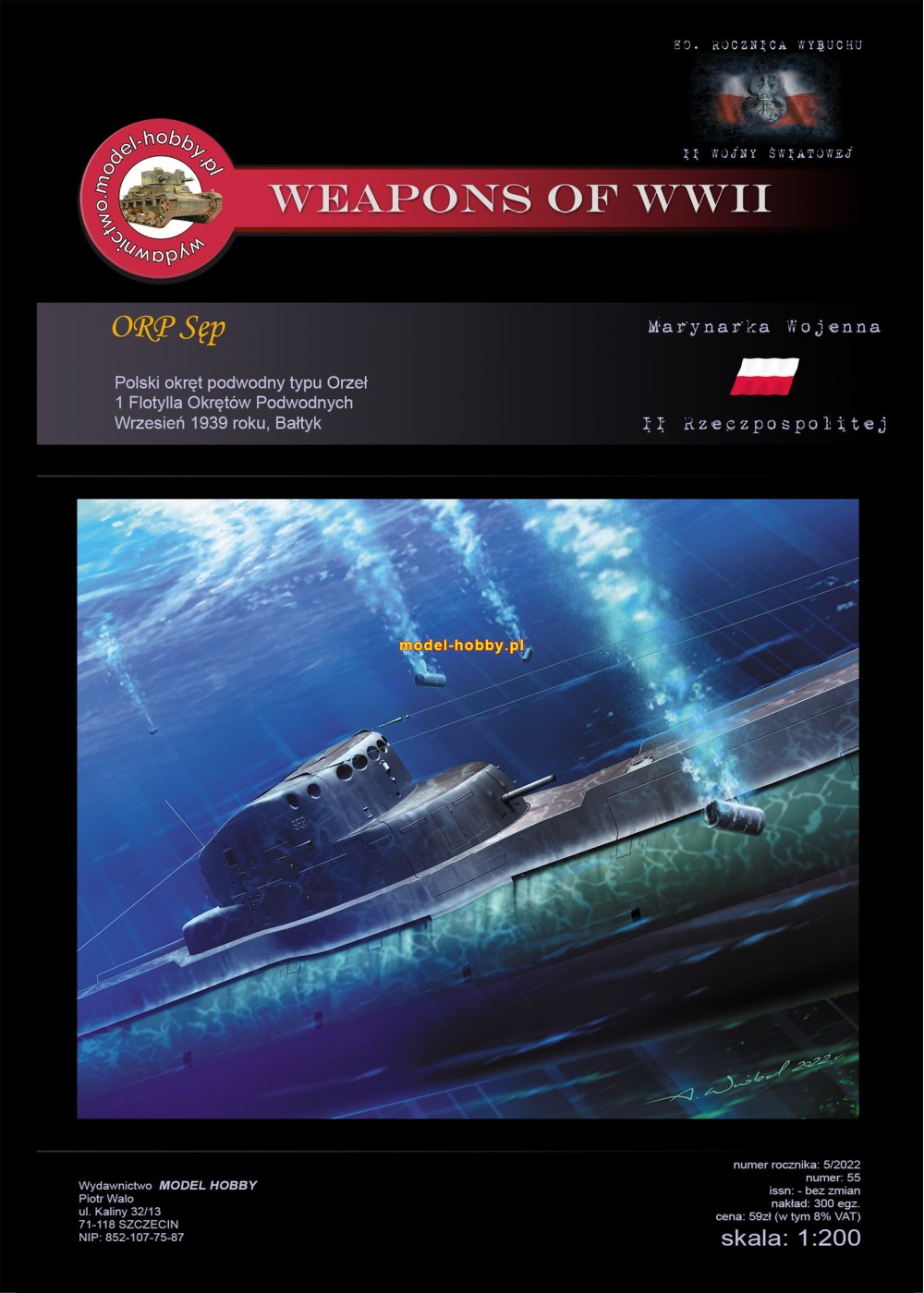 ORP Sęp (1939) plus szkielet wycinany laserem