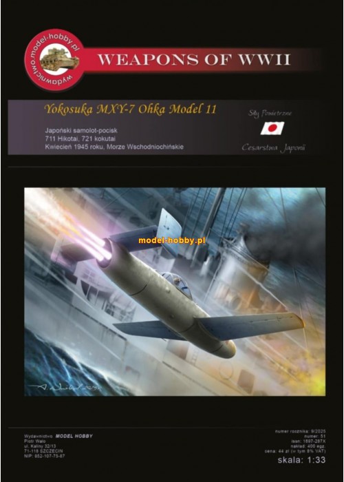 Yokosuka MXY-7 Ohka Model 11 + szkielet i oszklenie kabiny