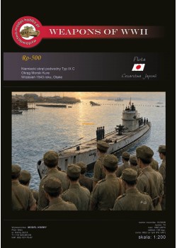 IJN Ro-500 ex German U-boot Typ IXC - (U-511) i szkielet wycięty laserem oraz uzbrojenie żywica