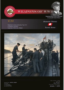 DKM U-boot Typ IXC - (U-511 Friedrich Steinhoff) i szkielet wycięty laserem oraz uzbrojenie żywica