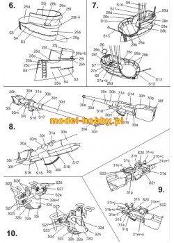 DKM U-boot Typ IXA - (U-37 Victor Oehrn) i szkielet wycięty laserem oraz uzbrojenie żywica