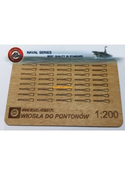 Uniwersalne Drewniane wiosła do pontonów - detale laser