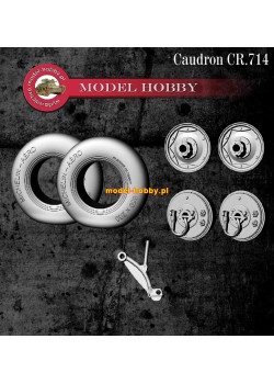 Caudron CR.714 - resin wheels (foldable, bent tires)