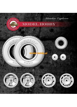 Hawker Typhoon  - koła żywica (składane, ugięte opony)