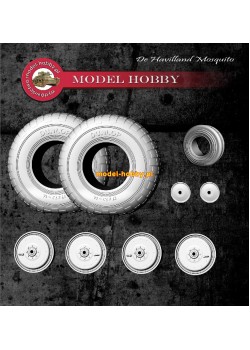 de Havilland  Mosquito  - koła żywica (składane, ugięte opony)