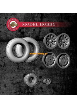North American P-51 Mustang  - resin wheels (foldable)