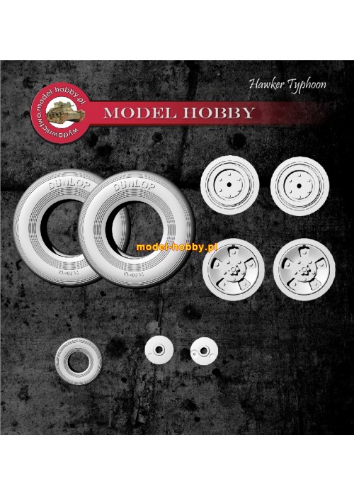 Hawker Typhoon  vol.2 - koła żywica (składane)