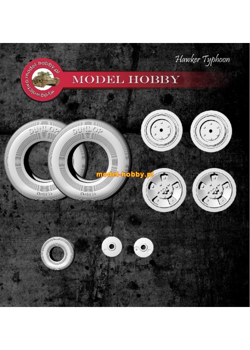 Hawker Typhoon vol.2 - koła żywica (składane, ugięte opony)