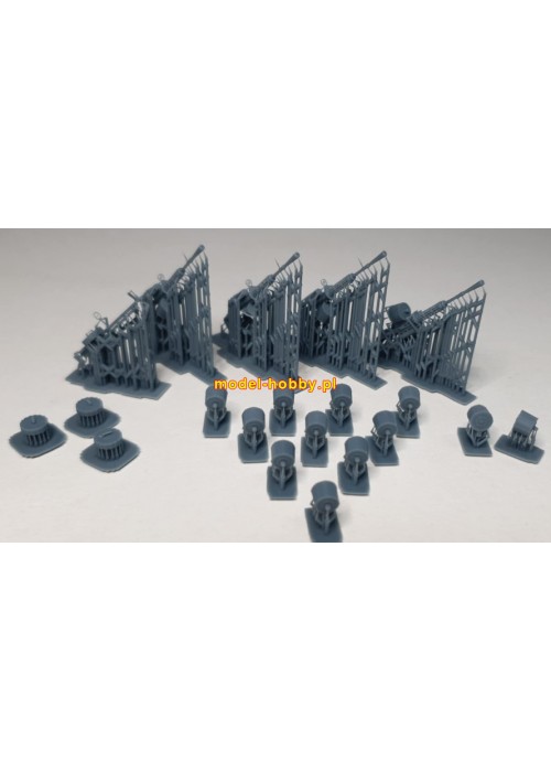 Mitsubishi G4M2 Model 24 Otsu - defensive resin weapons (rifles and cannons with magazines)