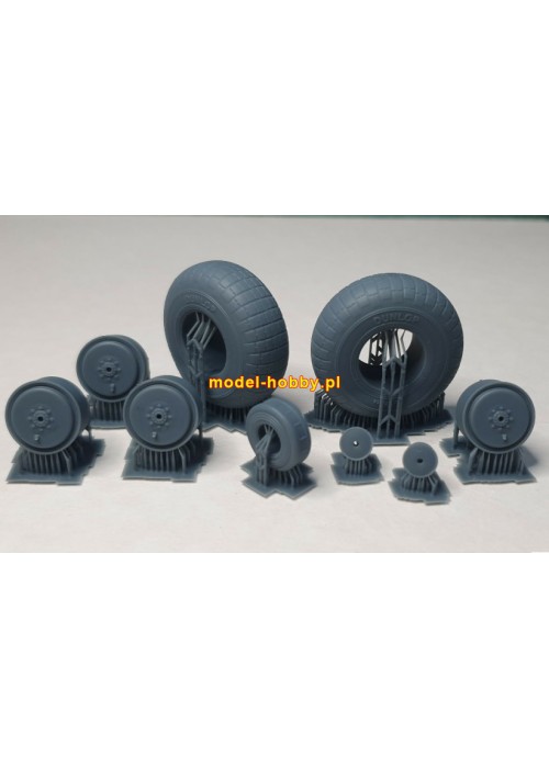 de Havilland  Mosquito  - koła żywica (składane, ugięte opony)