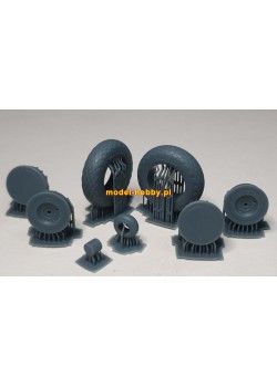 Curtiss P-40 Warhawk / Tomahawk / Kittyhawk  - koła żywica (składane) No.1