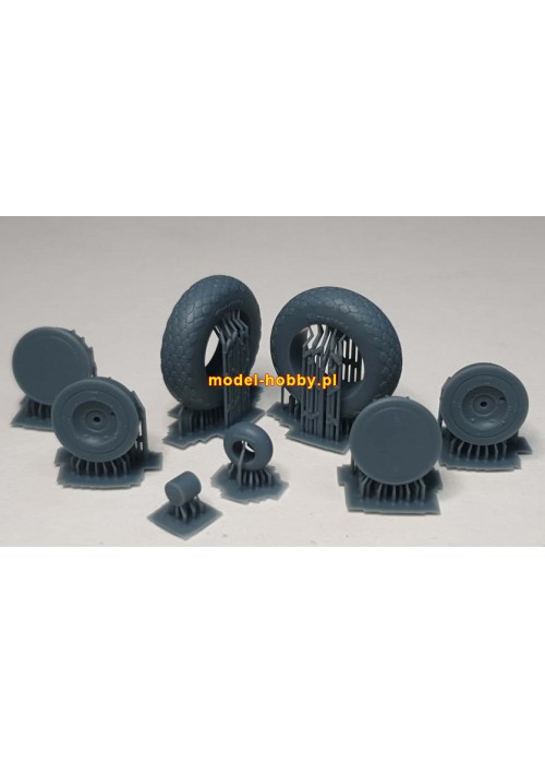 Curtiss P-40 Warhawk / Tomahawk / Kittyhawk  - koła żywica (składane) No.1