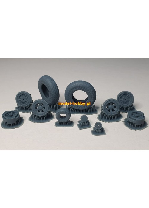 Republic P-47 Thunderbolt  - koła żywica (składane, ugięte opony)