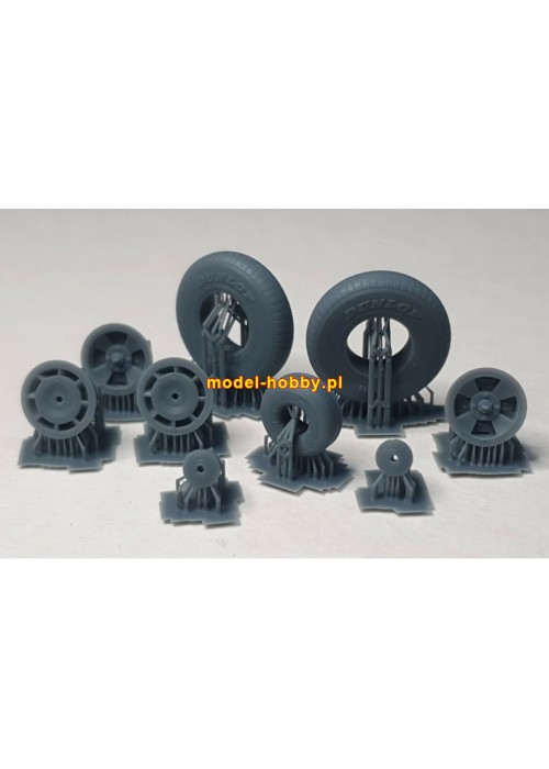 Hawker Tempest  - koła żywica (składane, ugięte opony)