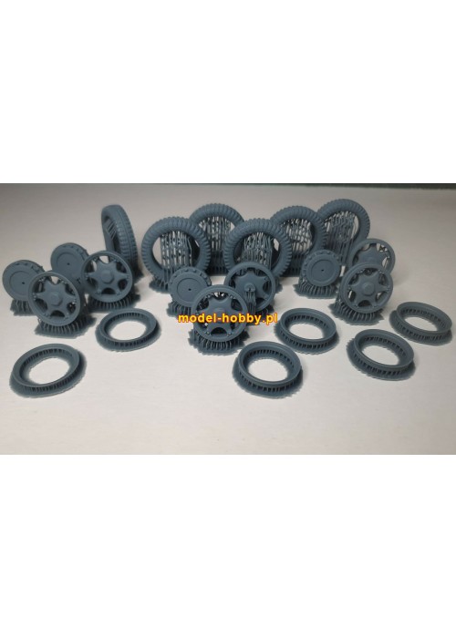 8,8cm Flak 18 - koła żywica (2 sztuki) (składane, ugięte opony)