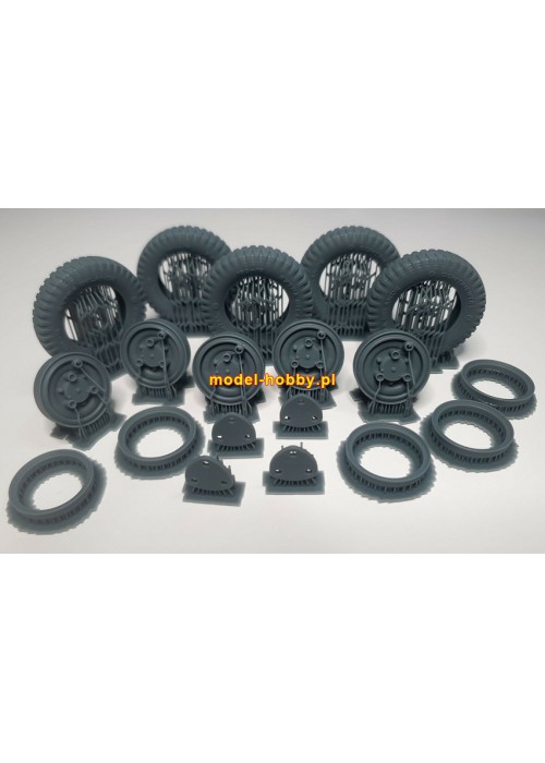 Sd.Kfz 221/222/223 - koła żywica  (składane, ugięte opony)