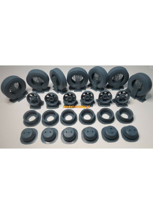 Selbstfahrlafette auf Fahrgestell VOMAG 7 oder 660 - koła żywica (2 sztuki) (składane, ugięte opony)